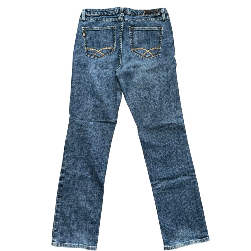 Christopher Blue Jeans Women 12 Mid Rise Straight Stretch Denim Classic Blue - Picture 2 of 10